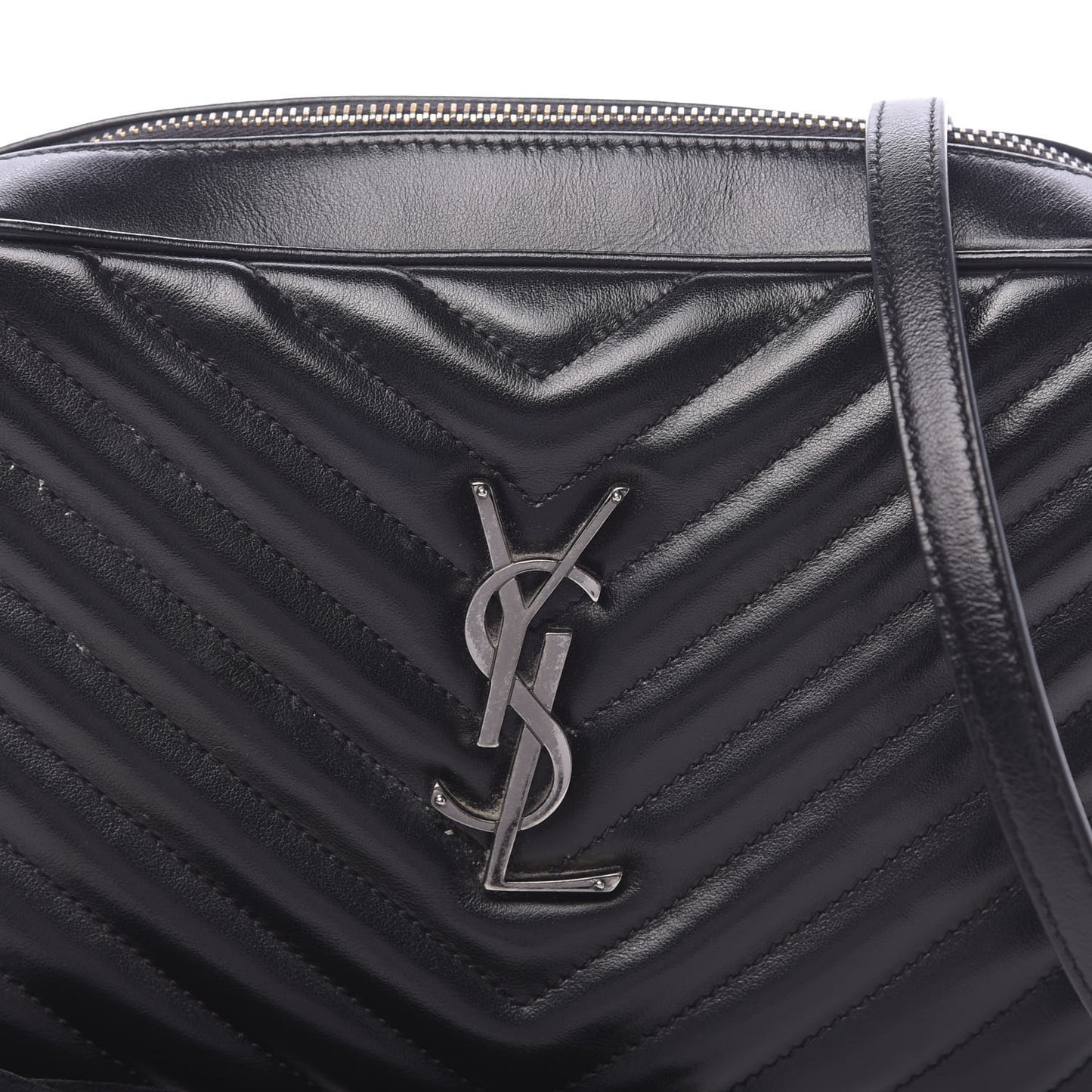 Calfskin Matelasse Monogram Lou Camera Bag Black