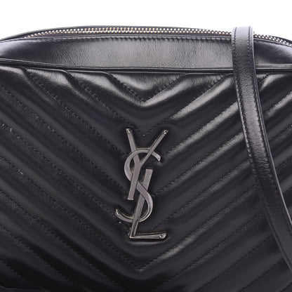 Saint Laurent Calfskin Matelasse Monogram Lou Camera Bag Black 7 of 11