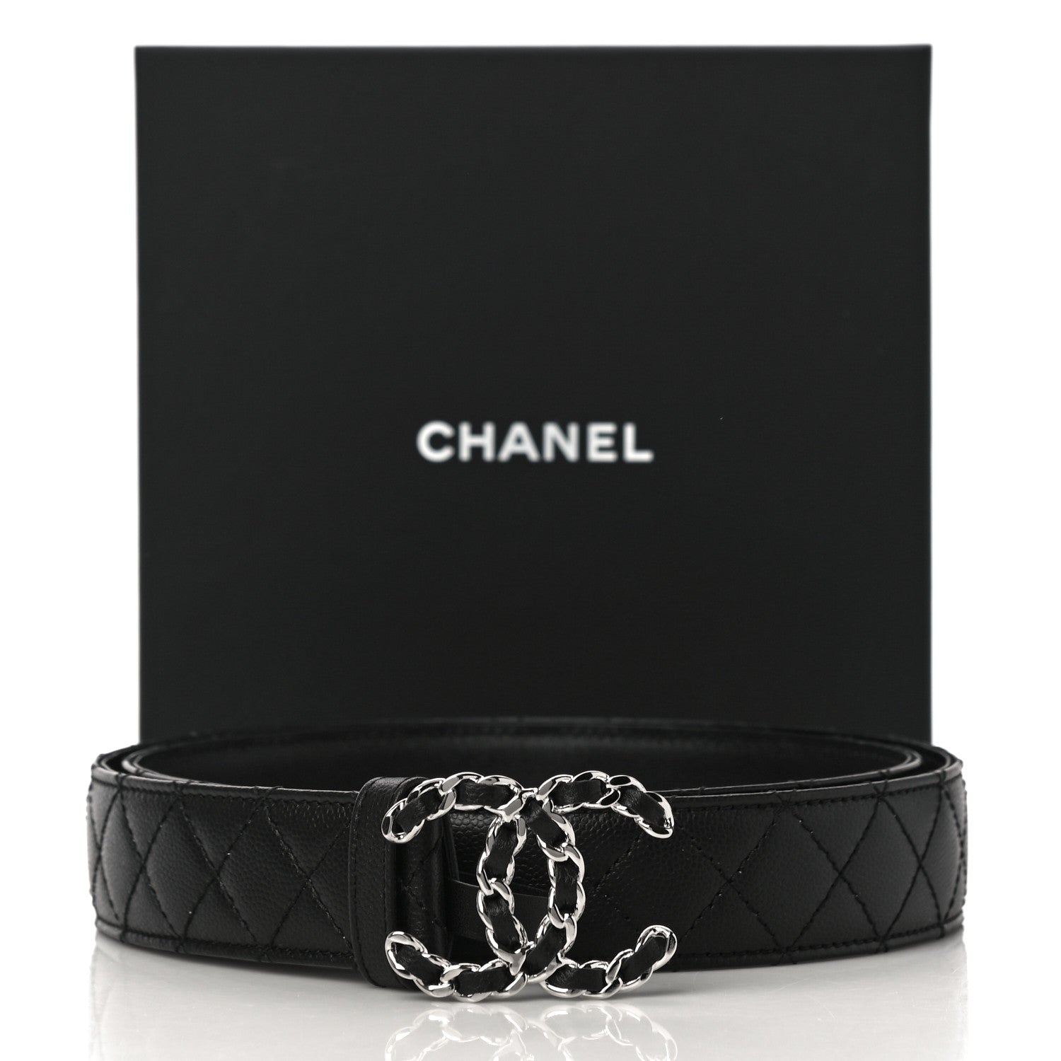 Chanel Caviar Quilted CC Chain Belt 95 38 Black 9 of 9