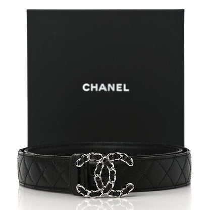 Chanel Caviar Quilted CC Chain Belt 95 38 Black 9 of 9