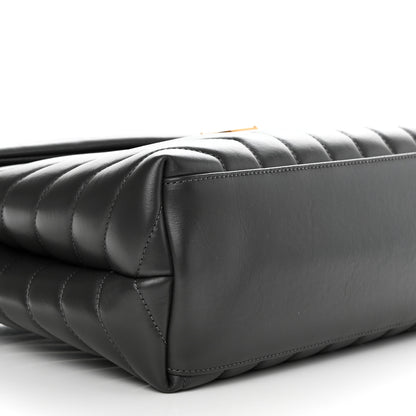 Saint Laurent Calfskin Y Quilted Monogram Medium Loulou Chain Satchel Storm 9 of 11