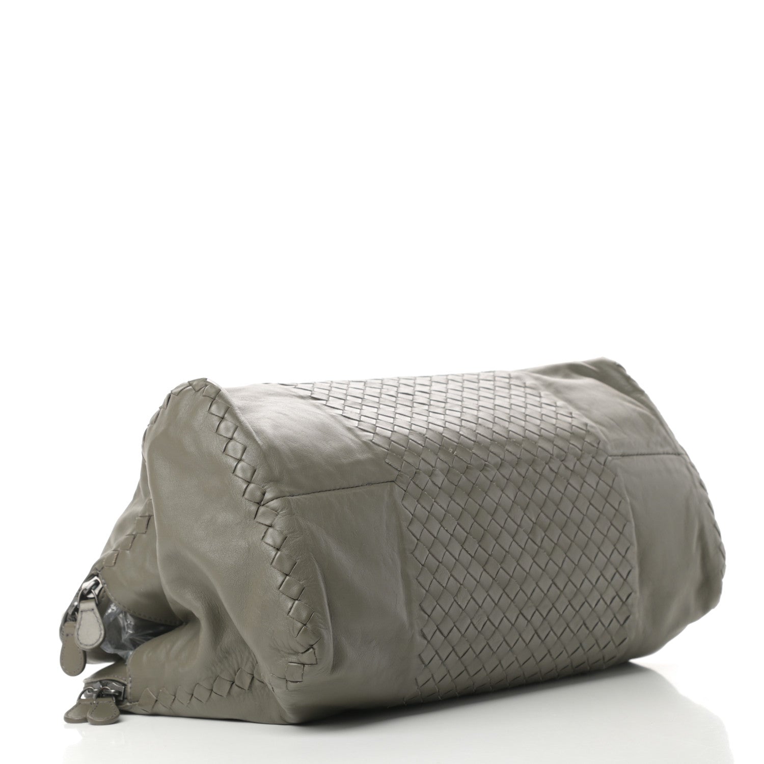 Bottega Veneta Calfskin Intrecciato Large Leggero Tote Kaki Fondente 4 of 14