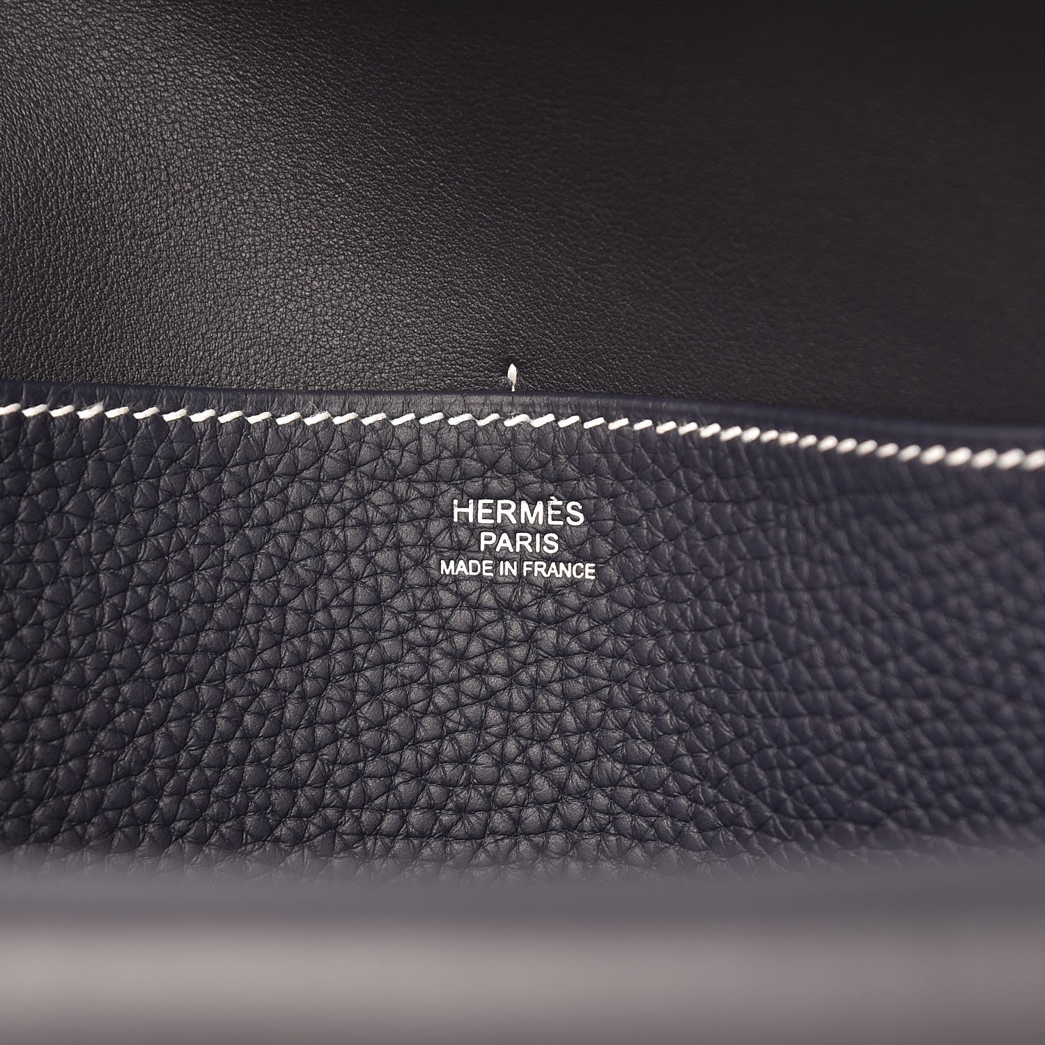 Hermes Taurillon Clemence Halzan 31 GM Bleu Nuit 7 of 16