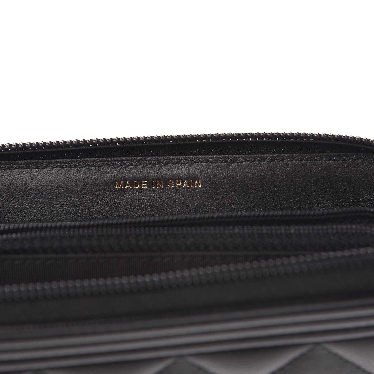 Chanel Caviar Quilted Small Boy Zip Around Wallet Black 6 of 9