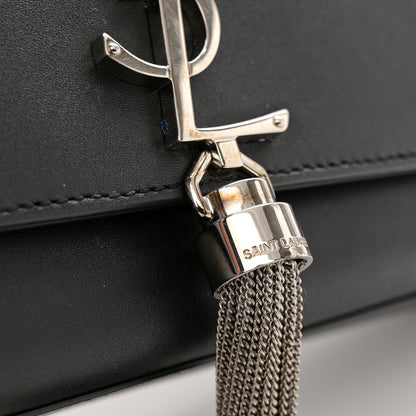 Saint Laurent Smooth Calfskin Medium Classic Monogram Kate Tassel Satchel Black 12 of 13