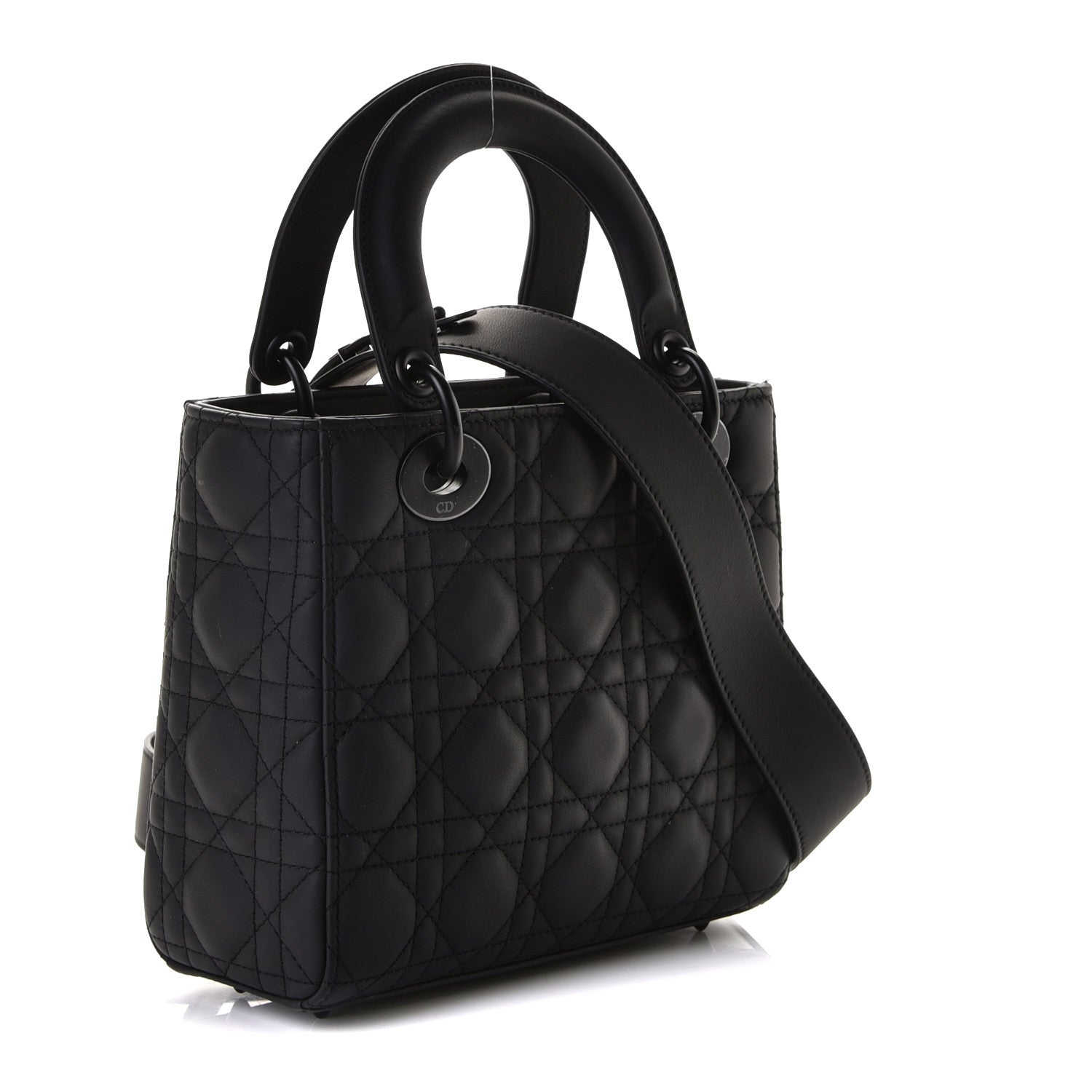 Christian Dior Ultra Matte Calfskin Cannage Small My ABCDior Lady Dior Black 2 of 6