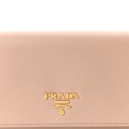 Prada Saffiano Metal Continental Flap Wallet Cammeo 7 of 9