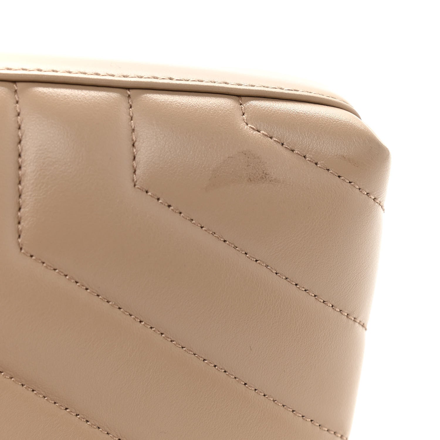Saint Laurent Calfskin Y Quilted Monogram Toy Loulou Crossbody Bag Latte 11 of 11
