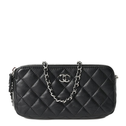 Chanel Lambskin Quilted Small Clutch With Chain Black 1 of 10