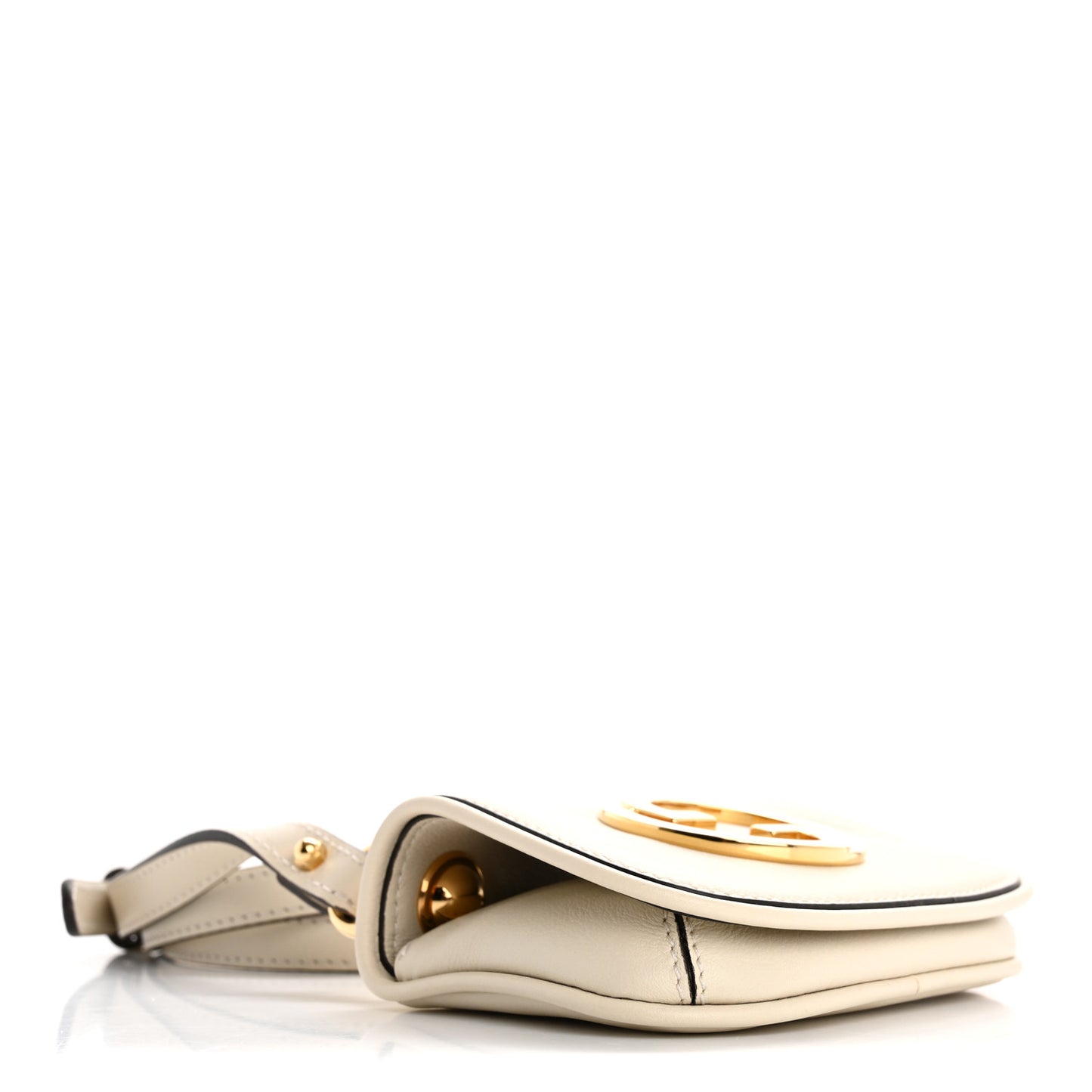 Roxy Calfskin Blondie Card Case Wallet with Strap Mystic White