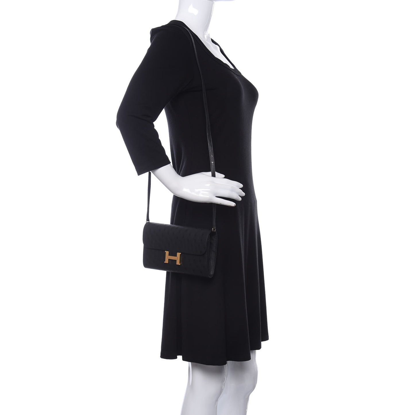 Ostrich Constance Long Wallet To Go Black