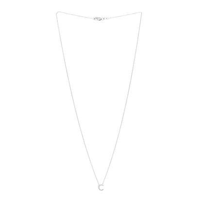 Roberto Coin 18K White Gold Diamond Love Letter C Pendant Necklace 3 of 5