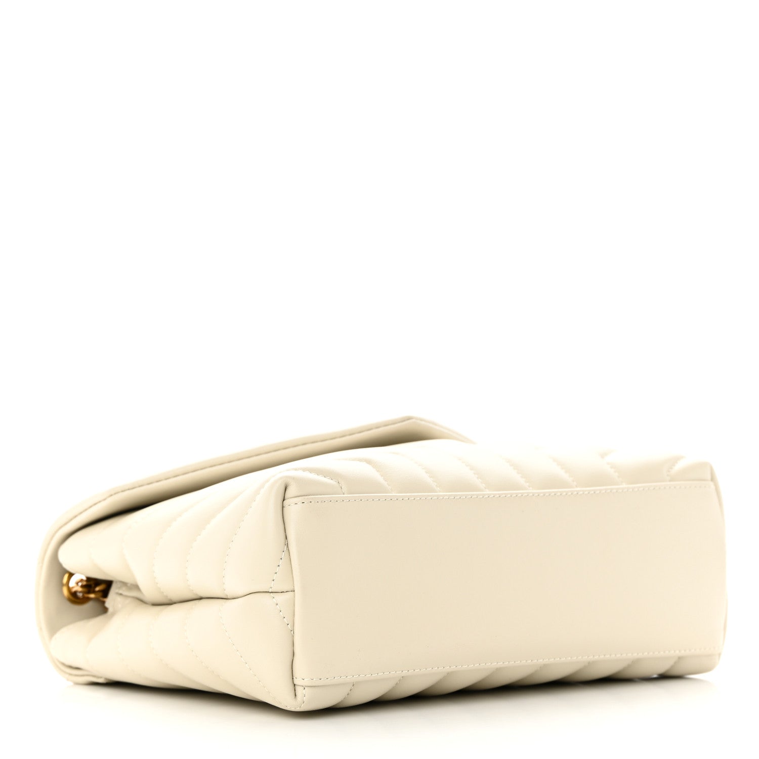 Saint Laurent Calfskin Y Quilted Monogram Small Loulou Chain Satchel Crema Soft 4 of 13