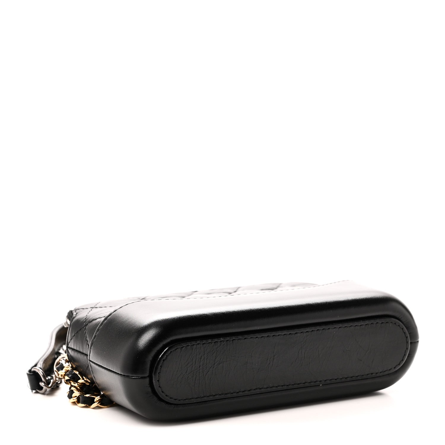 Chanel Aged Calfskin Quilted Small Gabrielle Clutch With Chain Black 4 of 13