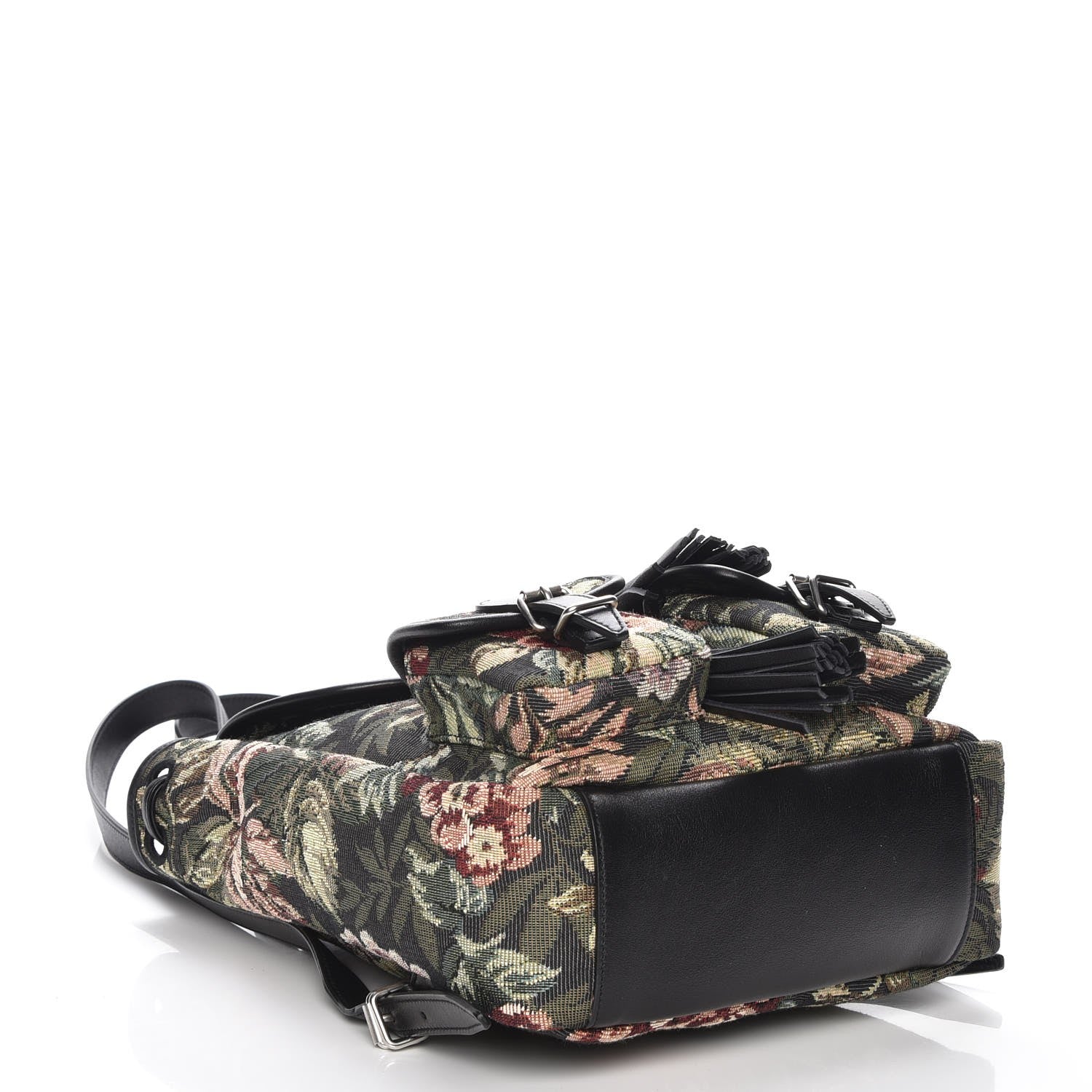 Saint Laurent Canvas Floral Print Festival Backpack Black 4 of 7