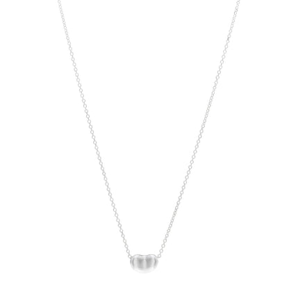 Tiffany Sterling Silver 9mm Elsa Peretti Bean Pendant Necklace 1 of 4