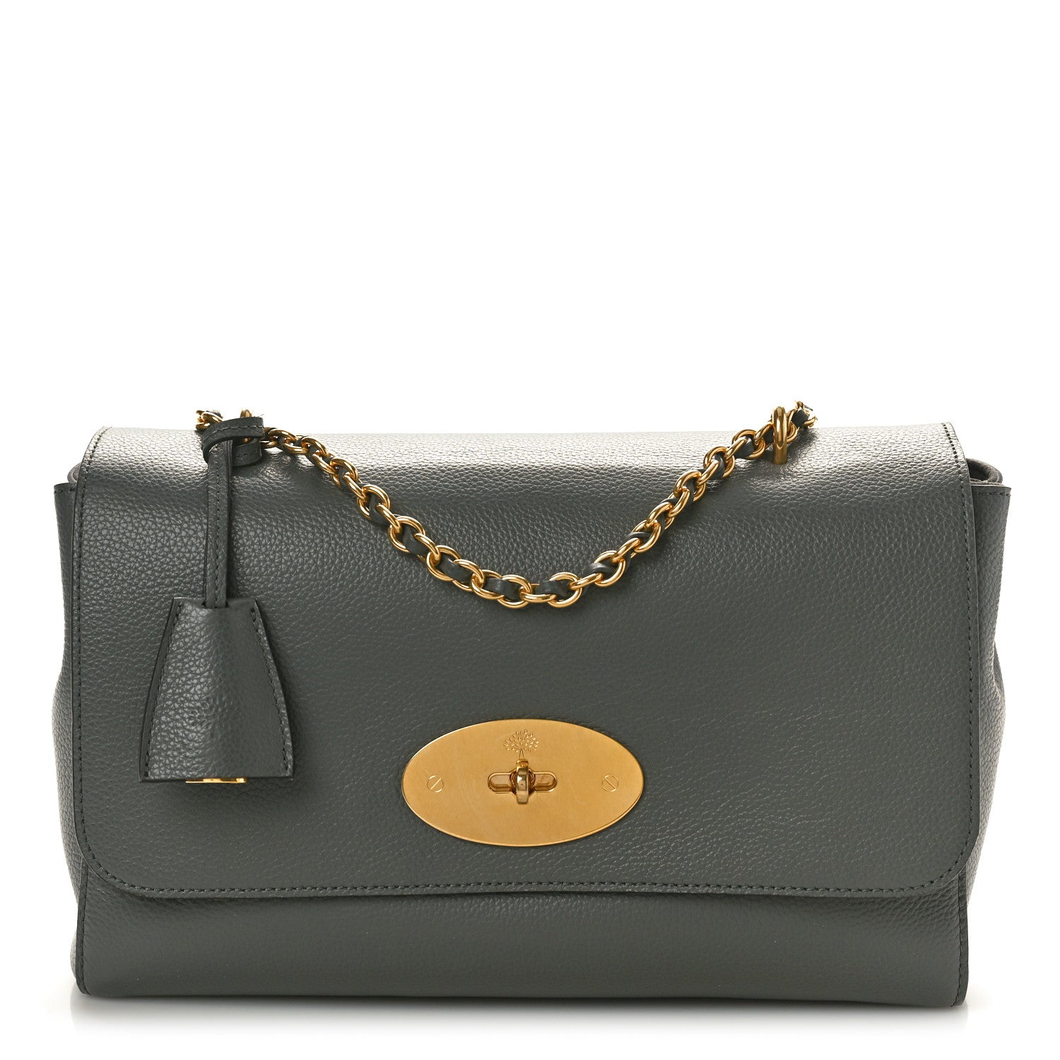 Mulberry Small Classic Grain Calfskin Medium Lily Charcoal 1 of 9