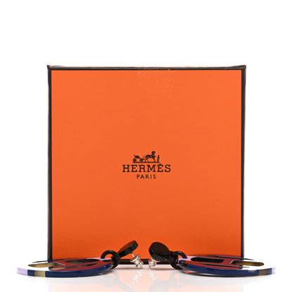 Hermes Lacquered Horn H Equipe Earrings 6 of 6