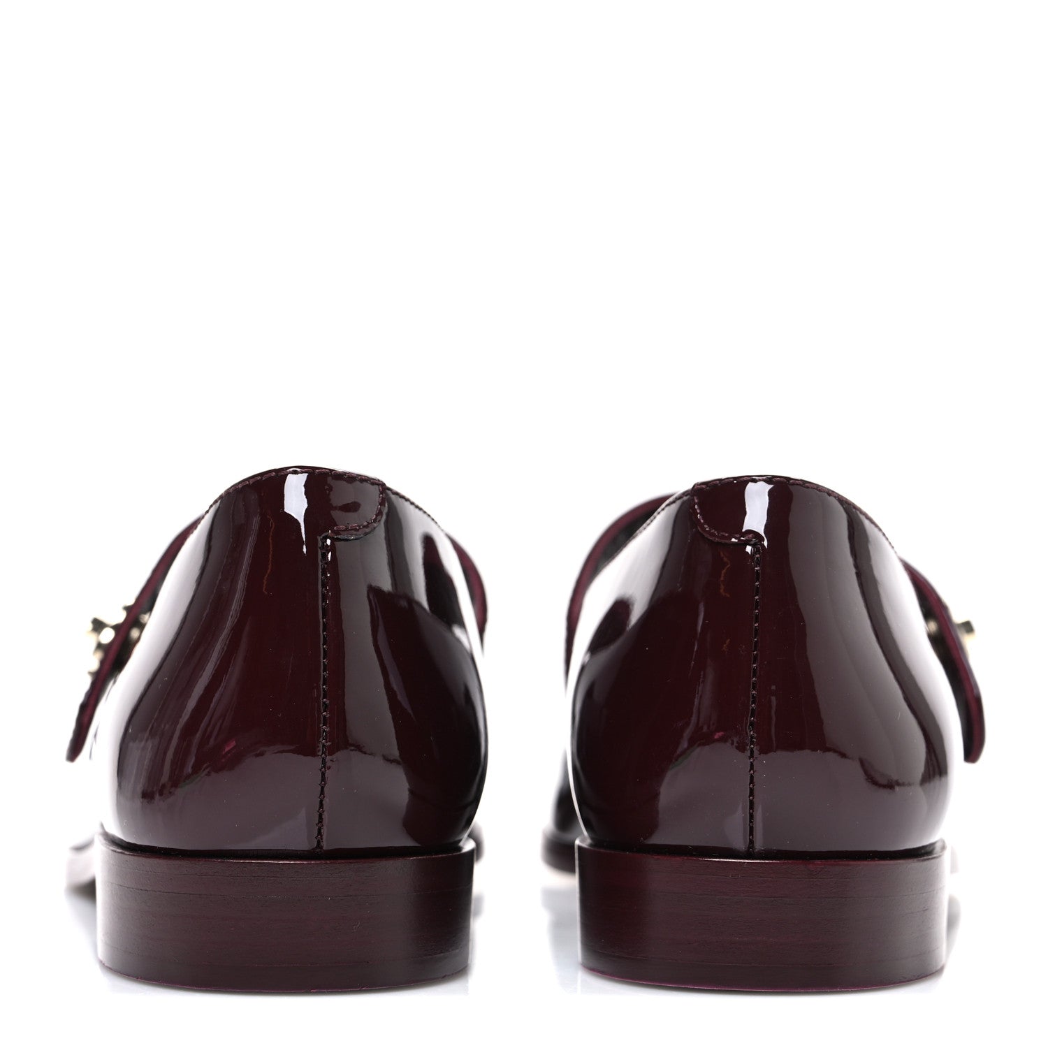 Chanel Patent Calfskin Mary Janes Flats 39.5 Burgundy 1779016 – FASHIONPHILE