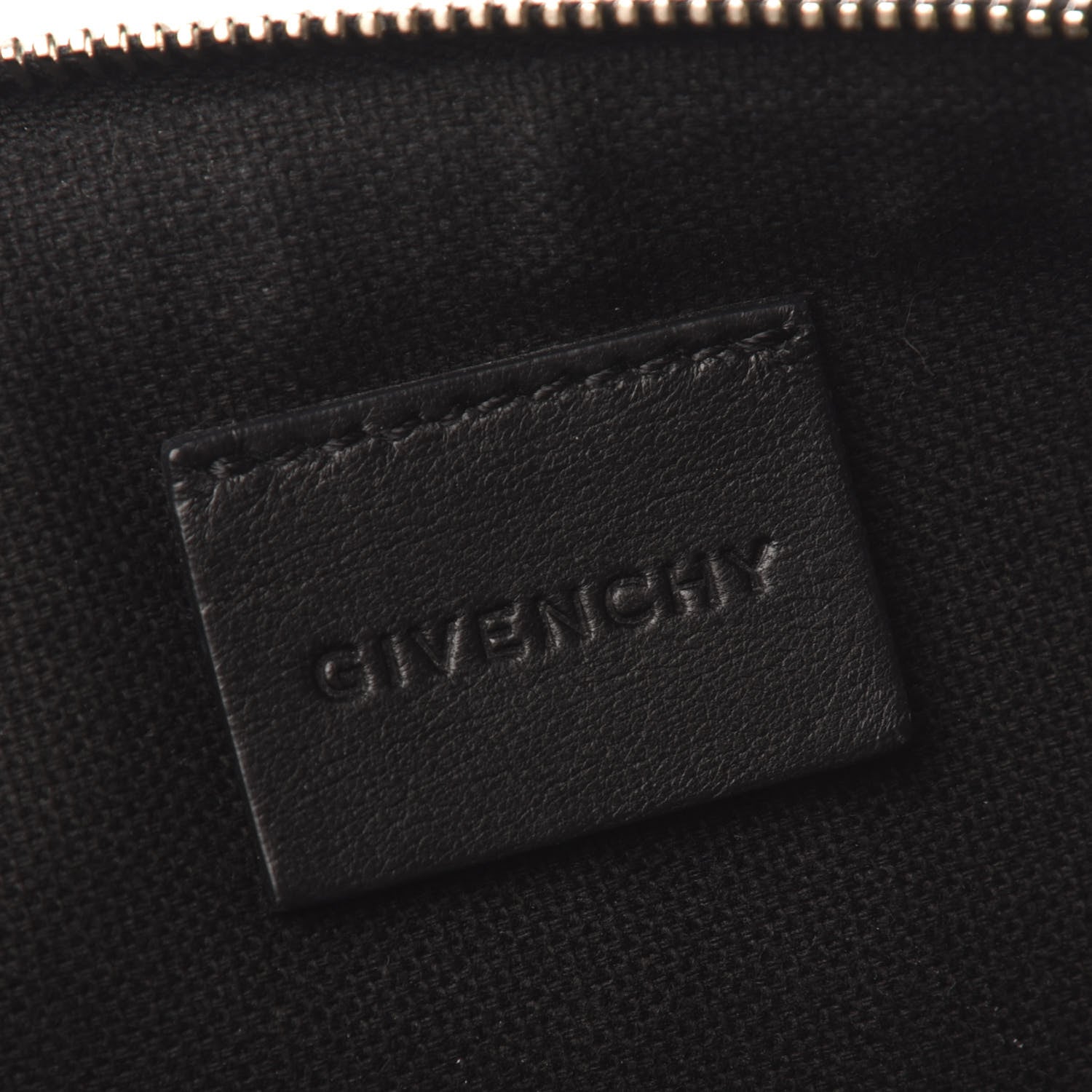 Givenchy Textured Coated Canvas Rottweiler Print Large Cosmetic Pouch Black 6 of 7