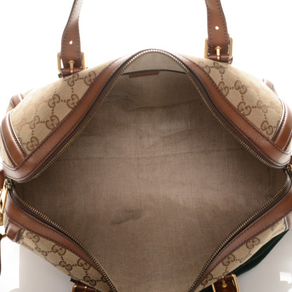 Gucci Monogram Medium Lady Web Boston Bag Beige Cuir 5 of 8