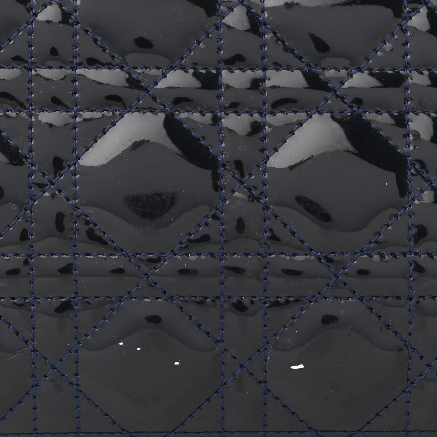 Christian Dior Patent Cannage Large Lady Dior Navy Blue 11 of 11