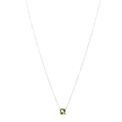 David Yurman 18K Yellow Gold Diamond 7mm Peridot Petite Chatelaine Pendant Necklace 1 of 6