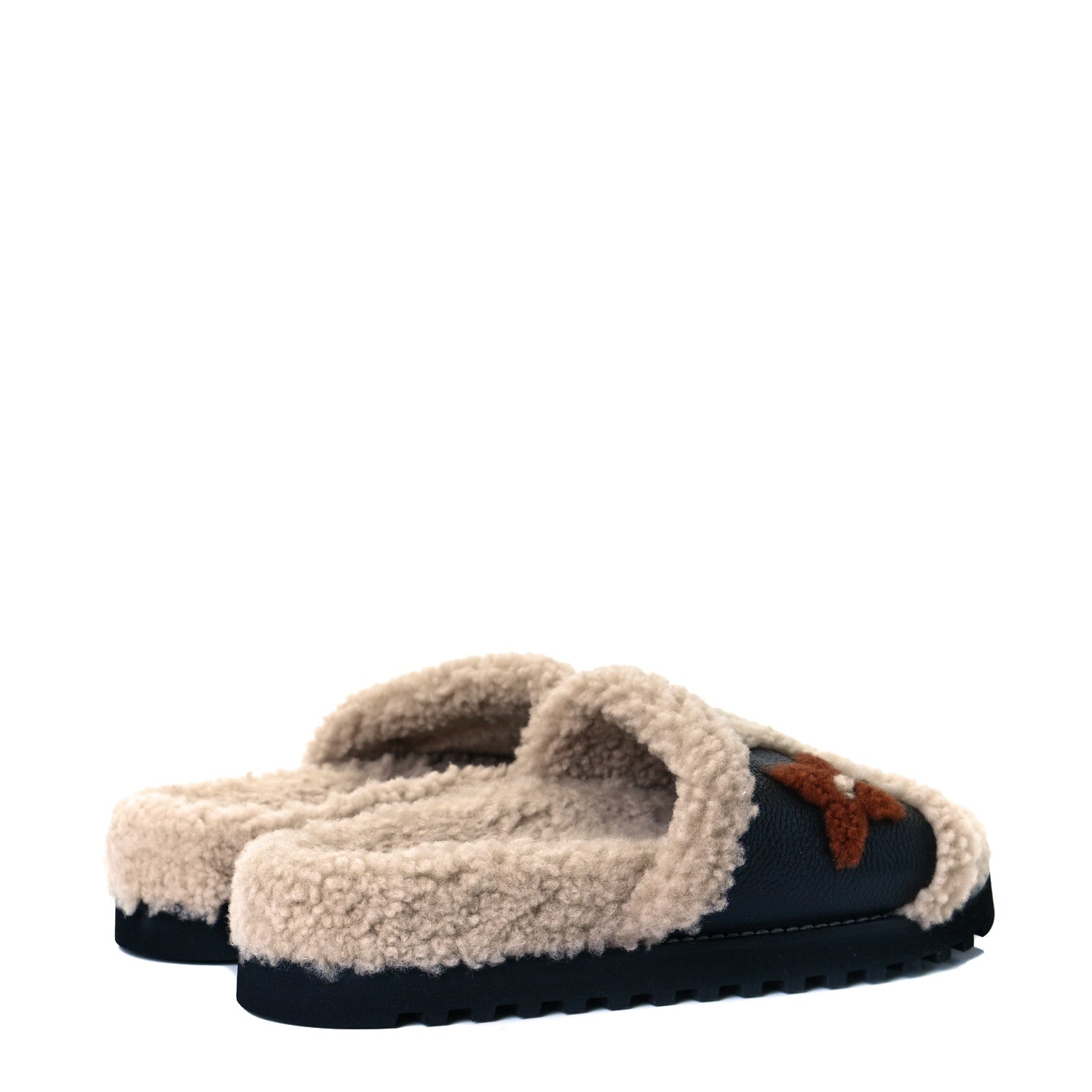Louis Vuitton Shearling Calfskin Paseo Flat Comfort Mule 38 Beige 4 of 10