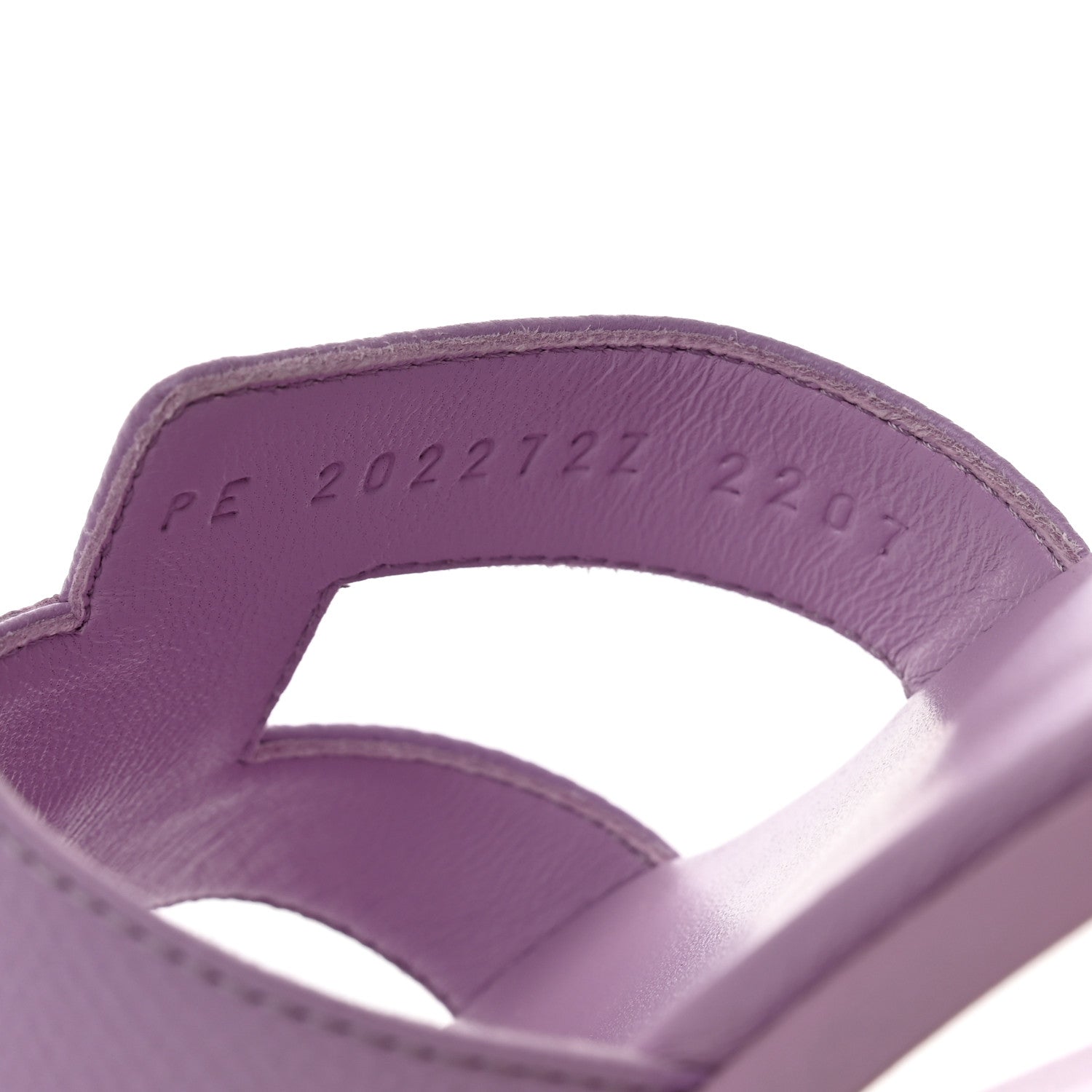Hermes Epsom Oran Sandals 36.5 Violet Amethyste 7 of 8