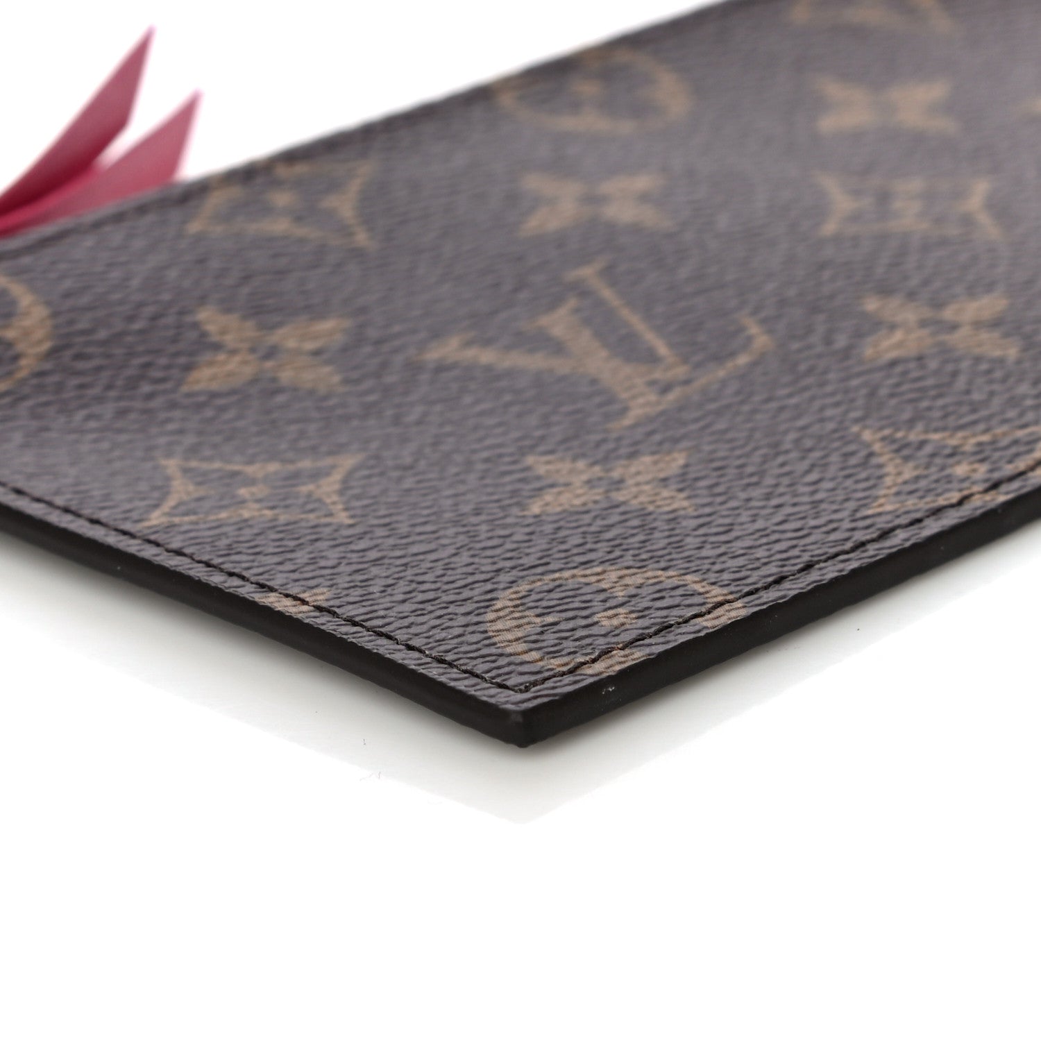 Louis Vuitton Monogram Felicie Chain Wallet Zippered Insert Fuchsia 8 of 9