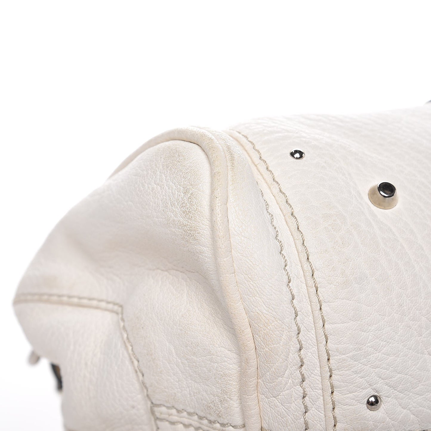 Calfskin Medium Paddington Satchel White