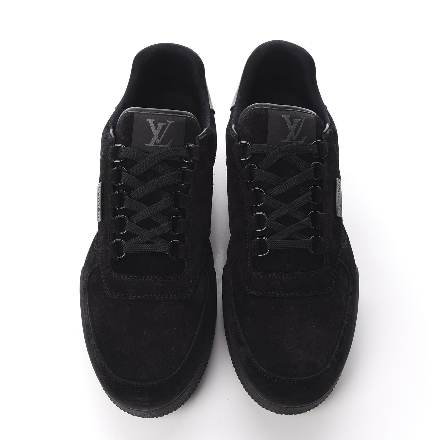 Louis Vuitton Suede Uniform Sneakers 9.5 Black 5 of 10