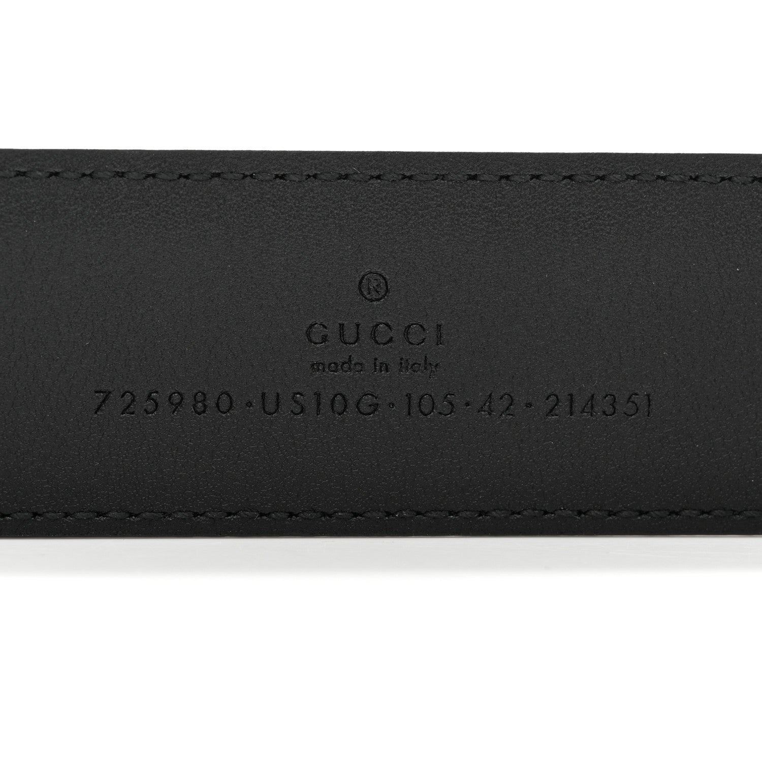 Gucci Ciny Calfskin Lux Torchon 35mm Belt 105 42 Black 3 of 5