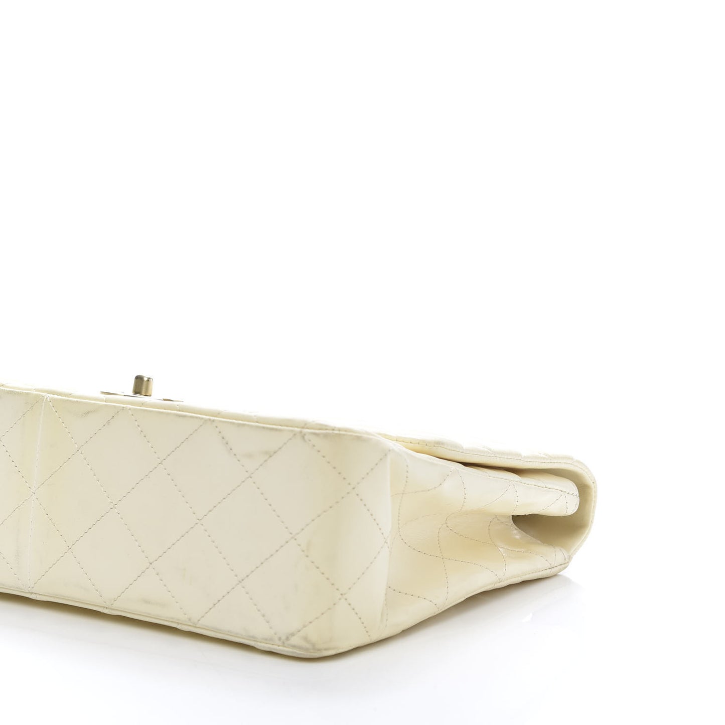 Lambskin Quilted Jumbo Single Flap Ivory