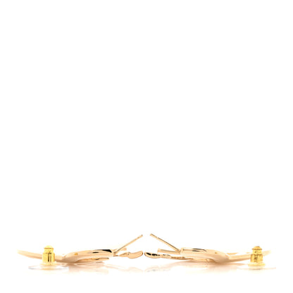 Chanel Metal CC Heart Coco In Love Hoop Earrings Gold 3 of 5