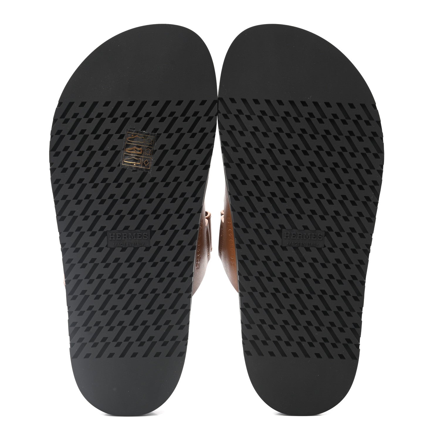 Hermes Calfskin Womens Chypre Sandals 38 Gold 5 of 9