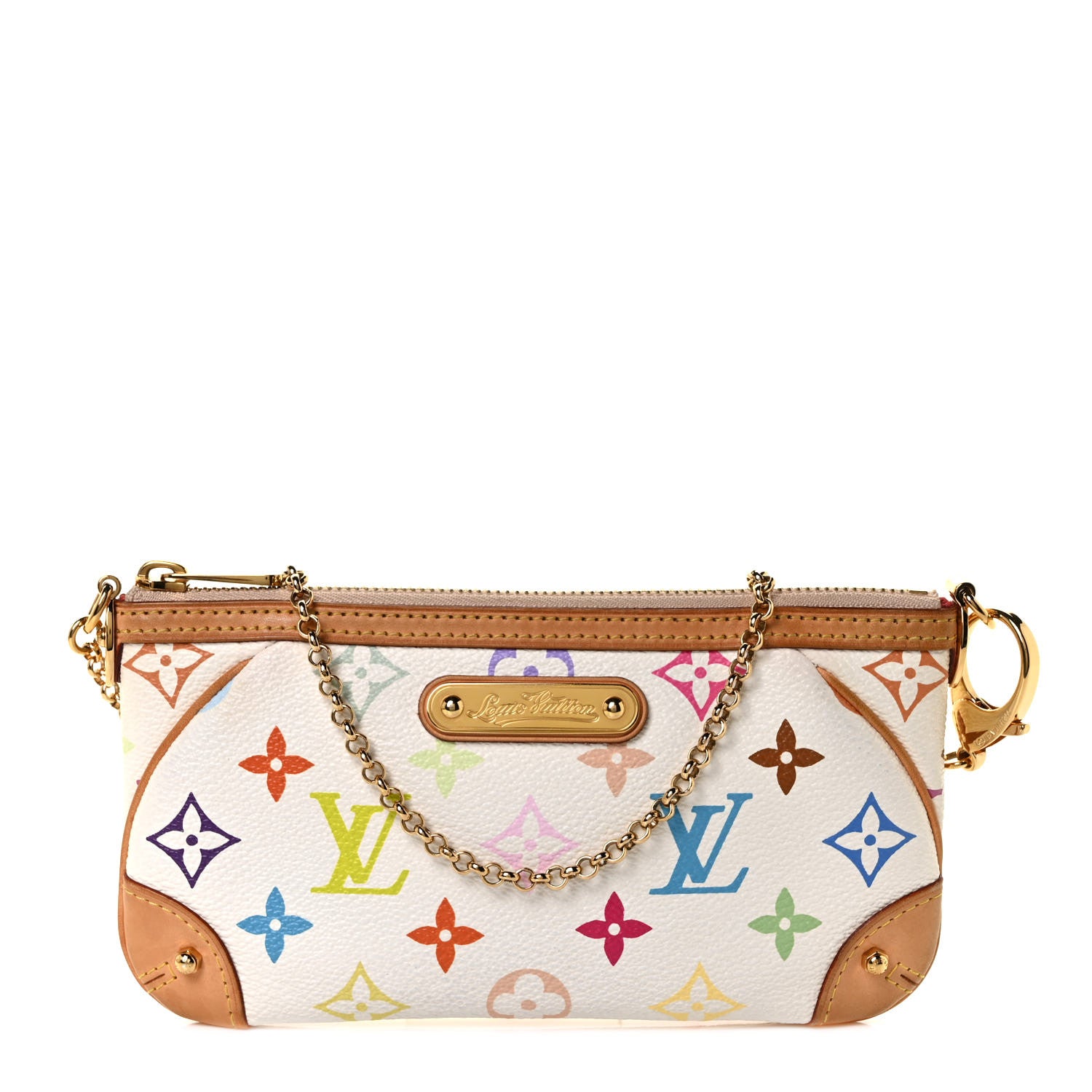 Louis Vuitton Monogram Multicolor Pochette Milla MM White 1 of 10