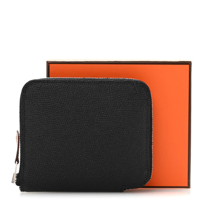 Hermes Epsom Silk'in Compact Wallet Black 9 of 9