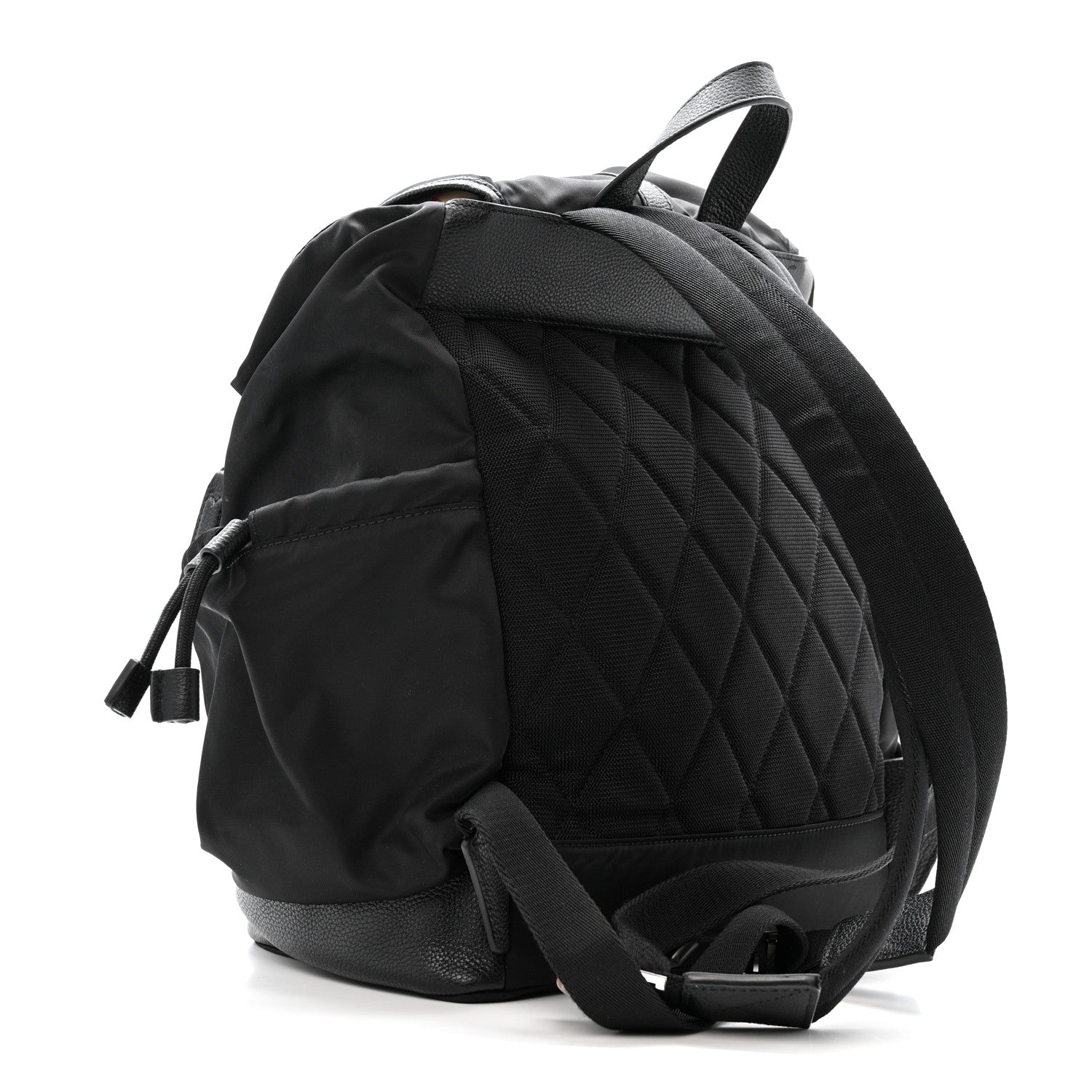 Burberry Nylon Grained Calfskin Watson Diaper Bag Black 3 of 14