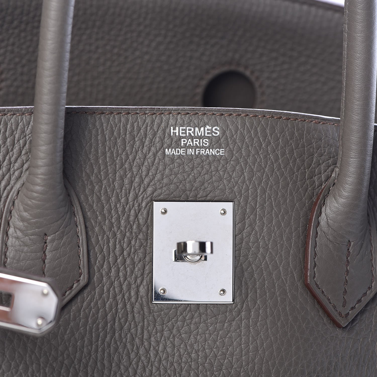 Hermes Taurillon Clemence Birkin 35 Taupe 12 of 33