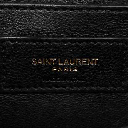 Saint Laurent Box Calfskin Monogram Medium Solferino Satchel Black 6 of 14