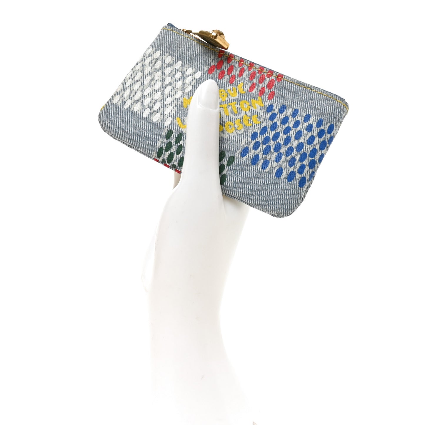 Damier Denim Key Pouch Multicolor