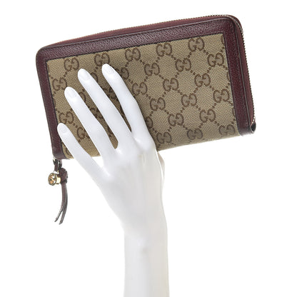 Gucci Monogram Zip Around Wallet Burgundy 2 of 15