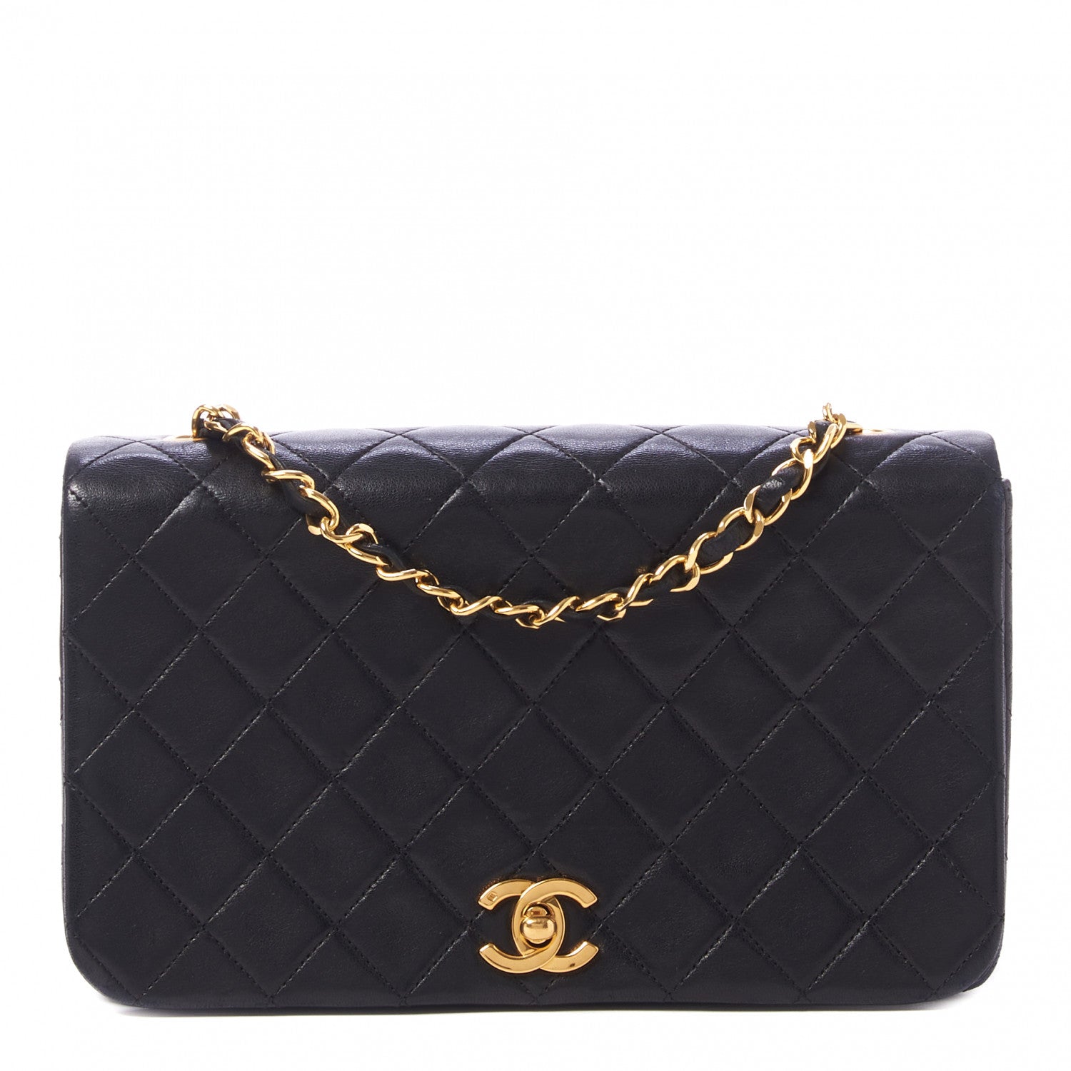 Chanel Lambskin Quilted Small Single Flap Black 1 of 10
