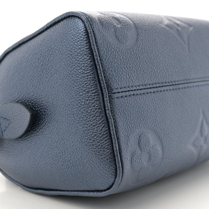 Louis Vuitton Metallic Empreinte Monogram Giant Speedy Bandouliere 20 Navy Nacre 8 of 9