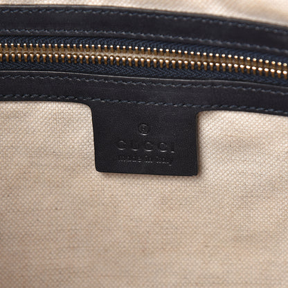 Gucci Monogram Vintage Web Medium Half Moon Hobo Navy 6 of 16