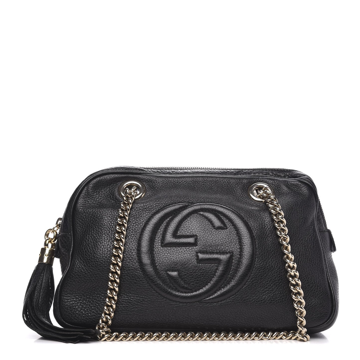 Pebbled Calfskin Small Soho Bowler Black