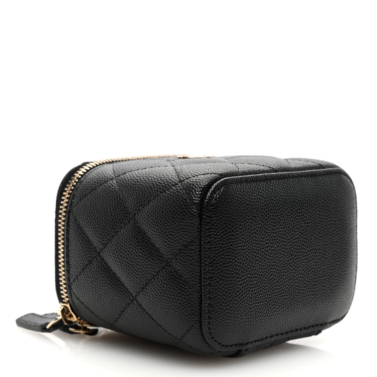 Chanel Caviar Quilted Mini Vanity Case With Chain Black 4 of 11