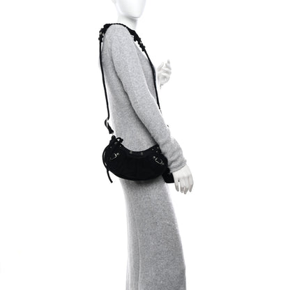 Balenciaga Terry Cloth Le Cagole Shoulder Bag XS Black 2 of 11