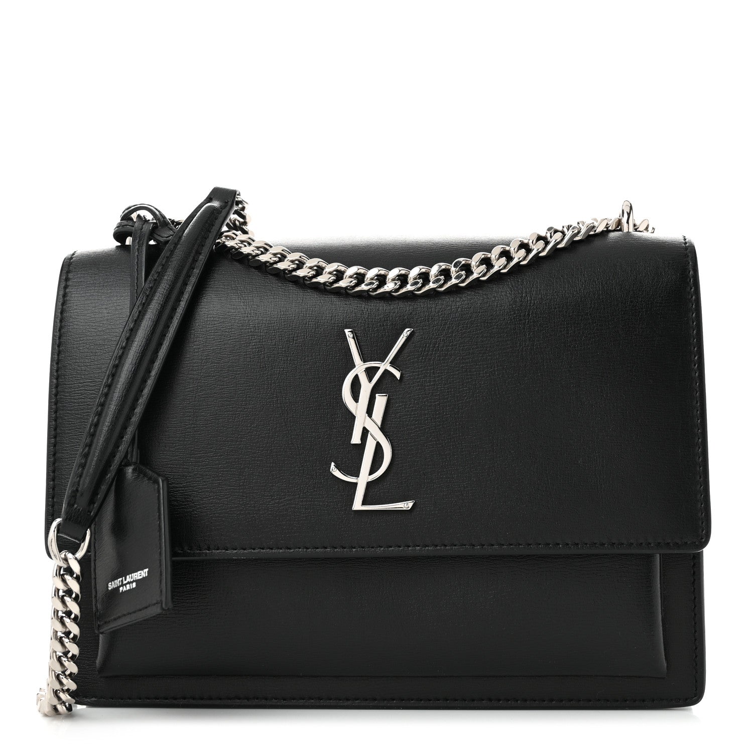 Saint Laurent Calfskin Medium Monogram Sunset Black 1 of 10